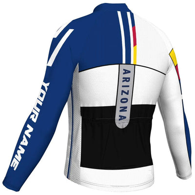 Customized Arizona Men's Winter Thermal Fleece Cycling Jersey Long Sleeve