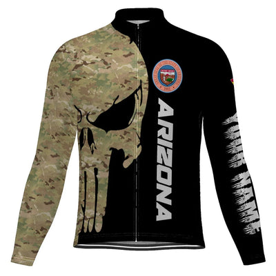Customized Arizona Men's Winter Thermal Fleece Cycling Jersey Long Sleeve