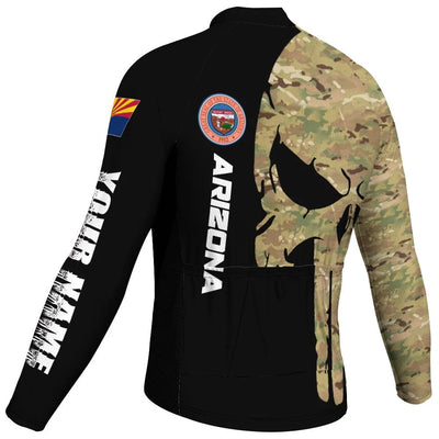 Customized Arizona Men's Winter Thermal Fleece Cycling Jersey Long Sleeve