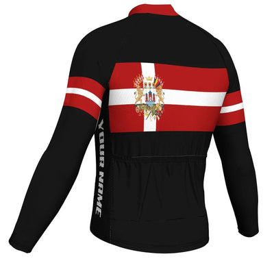 Customized Copenhagen Men's Winter Thermal Fleece Cycling Jersey Long Sleeve