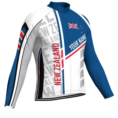 Customized New Zealand Men's Winter Thermal Fleece Cycling Jersey Long Sleeve