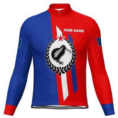 Customized New Zealand Men's Winter Thermal Fleece Cycling Jersey Long Sleeve