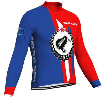 Customized New Zealand Men's Winter Thermal Fleece Cycling Jersey Long Sleeve