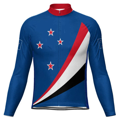 Customized New Zealand Men's Winter Thermal Fleece Cycling Jersey Long Sleeve