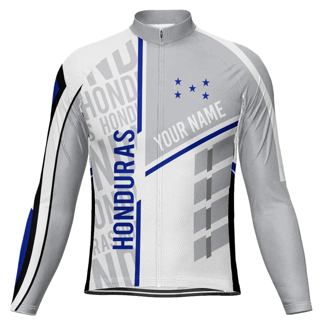 Customized Honduras Men's Winter Thermal Fleece Cycling Jersey Long Sleeve