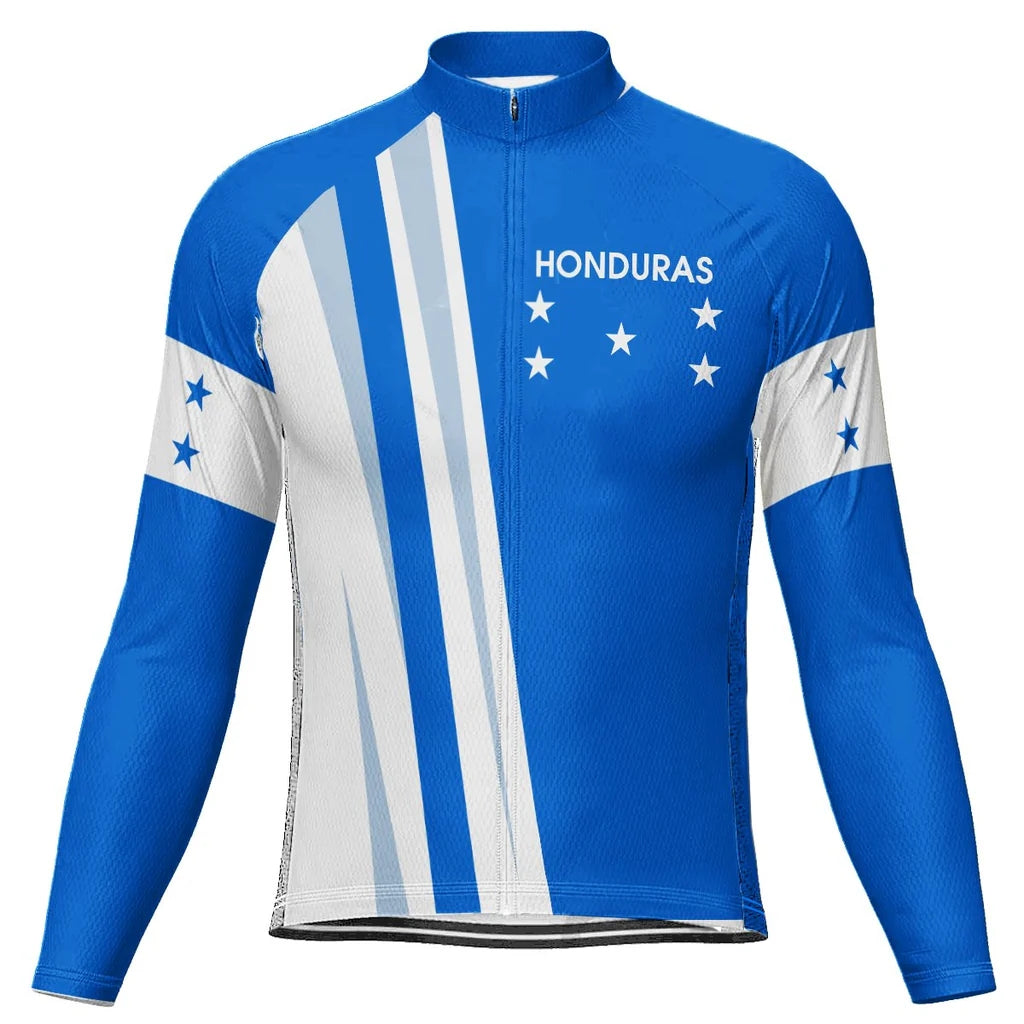 Customized Honduras Men's Winter Thermal Fleece Cycling Jersey Long Sleeve