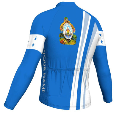 Customized Honduras Men's Winter Thermal Fleece Cycling Jersey Long Sleeve