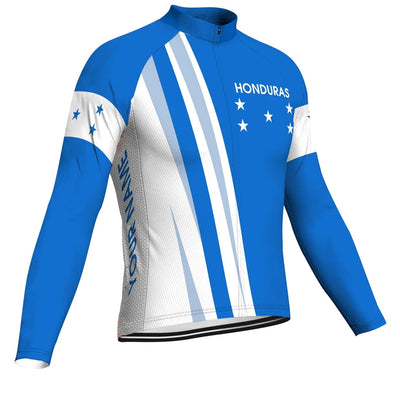 Customized Honduras Men's Winter Thermal Fleece Cycling Jersey Long Sleeve