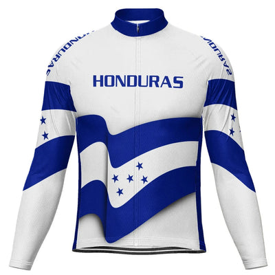 Customized Honduras Men's Winter Thermal Fleece Cycling Jersey Long Sleeve
