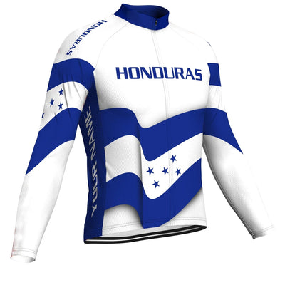 Customized Honduras Men's Winter Thermal Fleece Cycling Jersey Long Sleeve