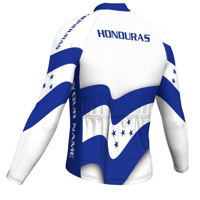 Customized Honduras Men's Winter Thermal Fleece Cycling Jersey Long Sleeve