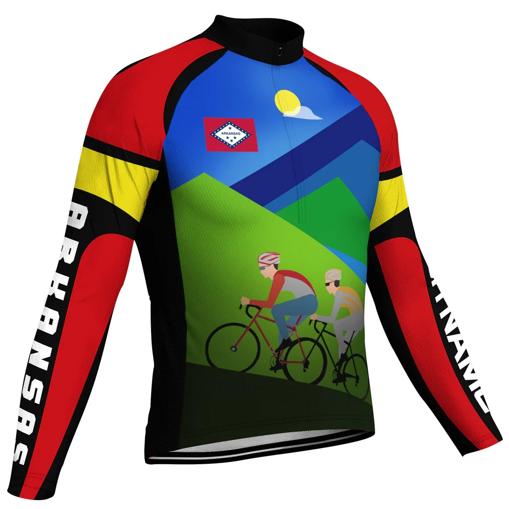Customized Arkansas Men's Cycling Jersey Long Sleeve