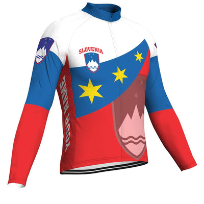 Customized Slovenia Men's Cycling Jersey Long Sleeve
