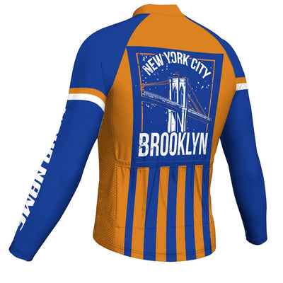 Customized Brooklyn Men's Cycling Jersey Long Sleeve