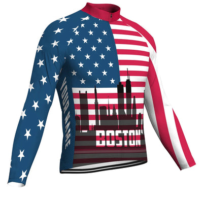 Customized Boston Men's Cycling Jersey Long Sleeve