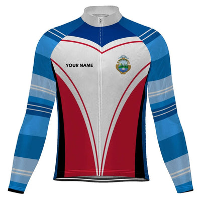Customized Costa Rica Men's Cycling Jersey Long Sleeve