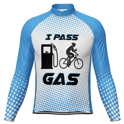 Customized Gas Men's Winter Thermal Fleece Cycling Jersey Long Sleeve