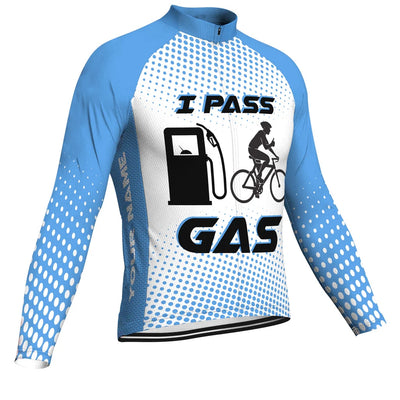 Customized Gas Men's Winter Thermal Fleece Cycling Jersey Long Sleeve