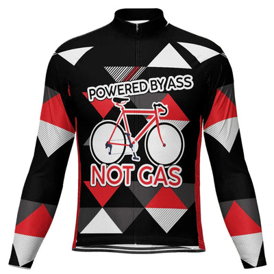 Customized Gas Men's Winter Thermal Fleece Cycling Jersey Long Sleeve