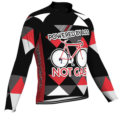 Customized Gas Men's Winter Thermal Fleece Cycling Jersey Long Sleeve