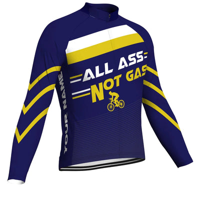 Customized Gas Men's Winter Thermal Fleece Cycling Jersey Long Sleeve