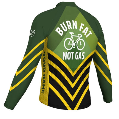 Customized Gas Men's Winter Thermal Fleece Cycling Jersey Long Sleeve