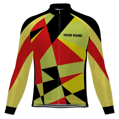 Customized Colorful Men's Winter Thermal Fleece Cycling Jersey Long Sleeve