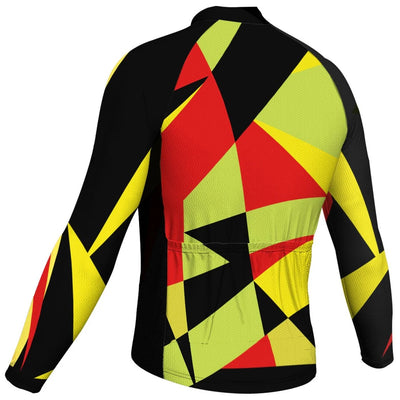 Customized Colorful Men's Winter Thermal Fleece Cycling Jersey Long Sleeve