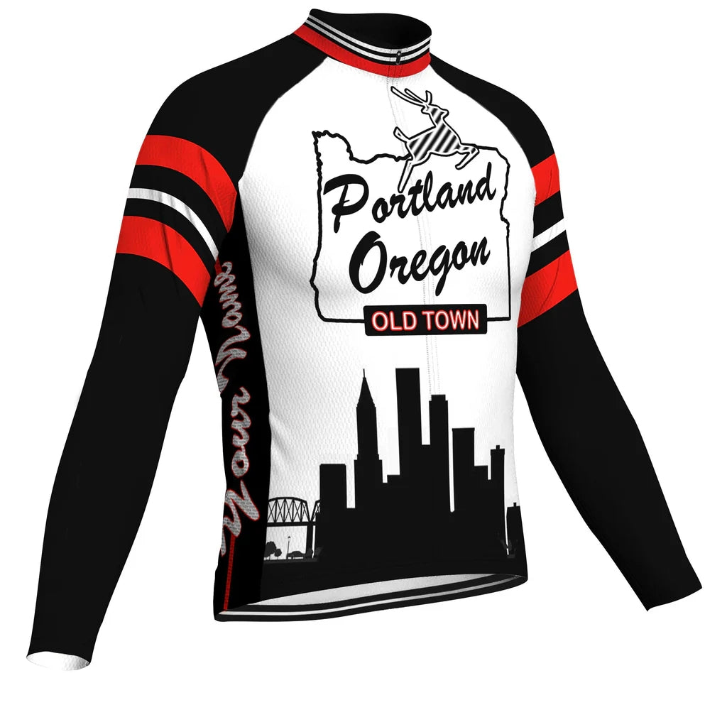 Personalized Oregon Men's Cycling Jersey Long Sleeve