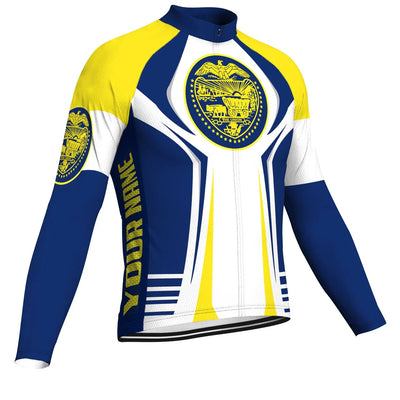 Customized Oregon Men's Winter Thermal Fleece Cycling Jersey Long Sleeve