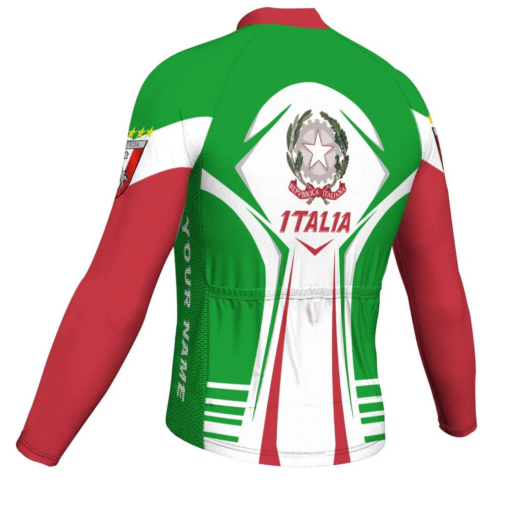 Customized Italia Men's Cycling Jersey Long Sleeve
