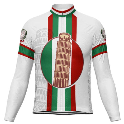 Customized Italia Men's Winter Thermal Fleece Cycling Jersey Long Sleeve