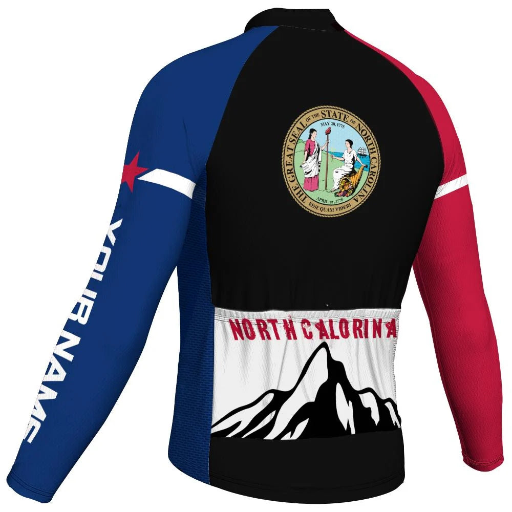 Customized North Carolina Men's Cycling Jersey Long Sleeve