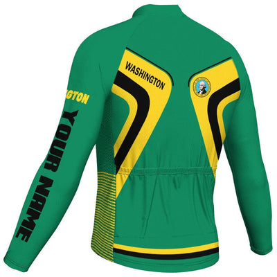 Customized Washington Men's Cycling Jersey Long Sleeve