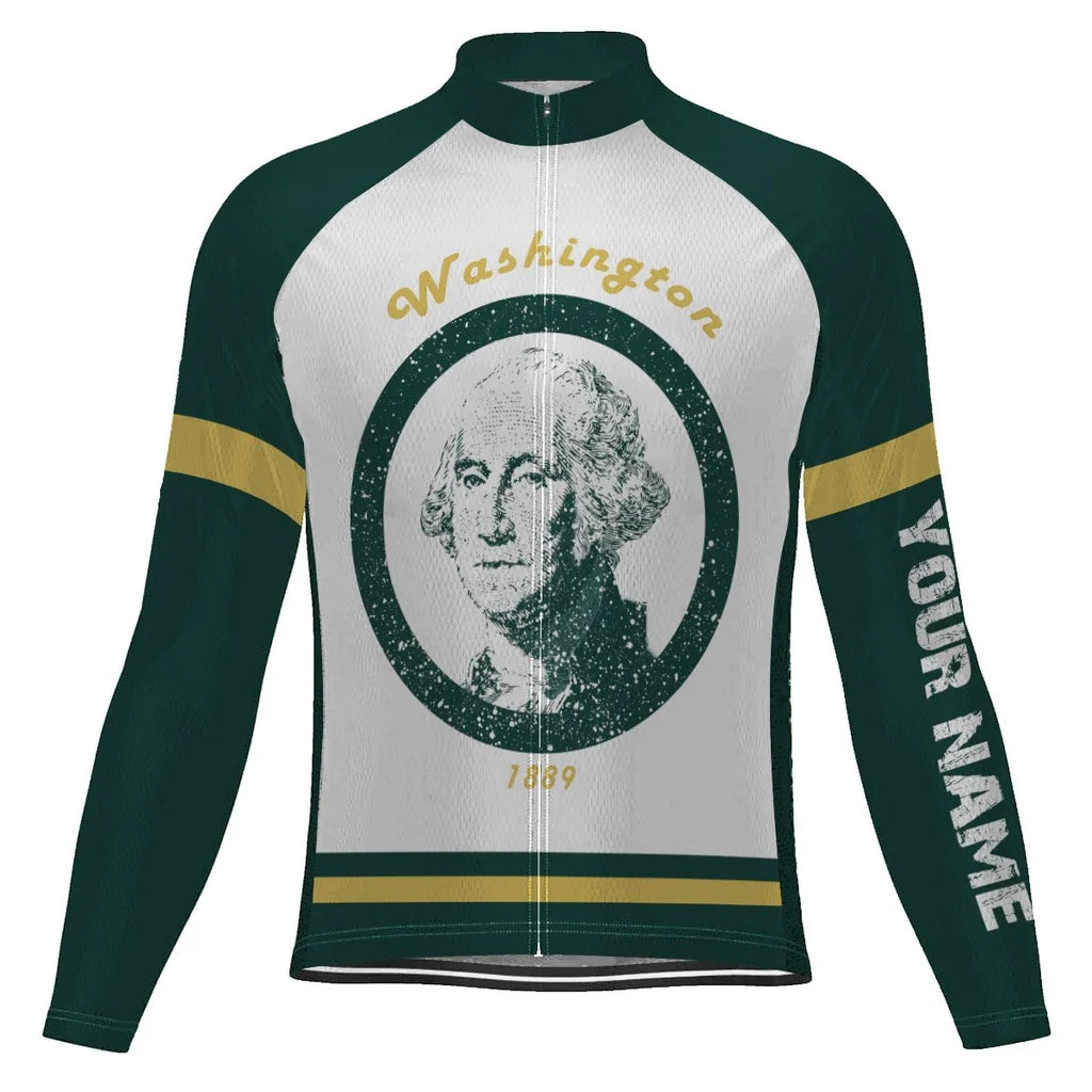 Customized Washington Men's Cycling Jersey Long Sleeve