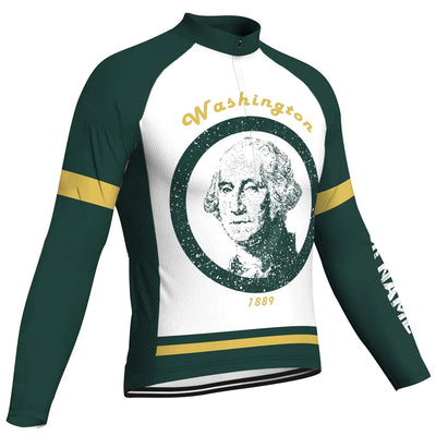 Customized Washington Men's Cycling Jersey Long Sleeve