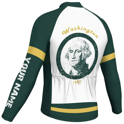 Customized Washington Men's Cycling Jersey Long Sleeve