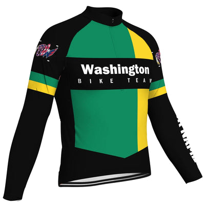 Customized Washington Men's Cycling Jersey Long Sleeve