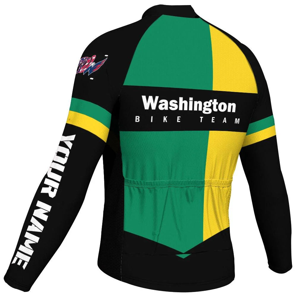 Customized Washington Men's Cycling Jersey Long Sleeve