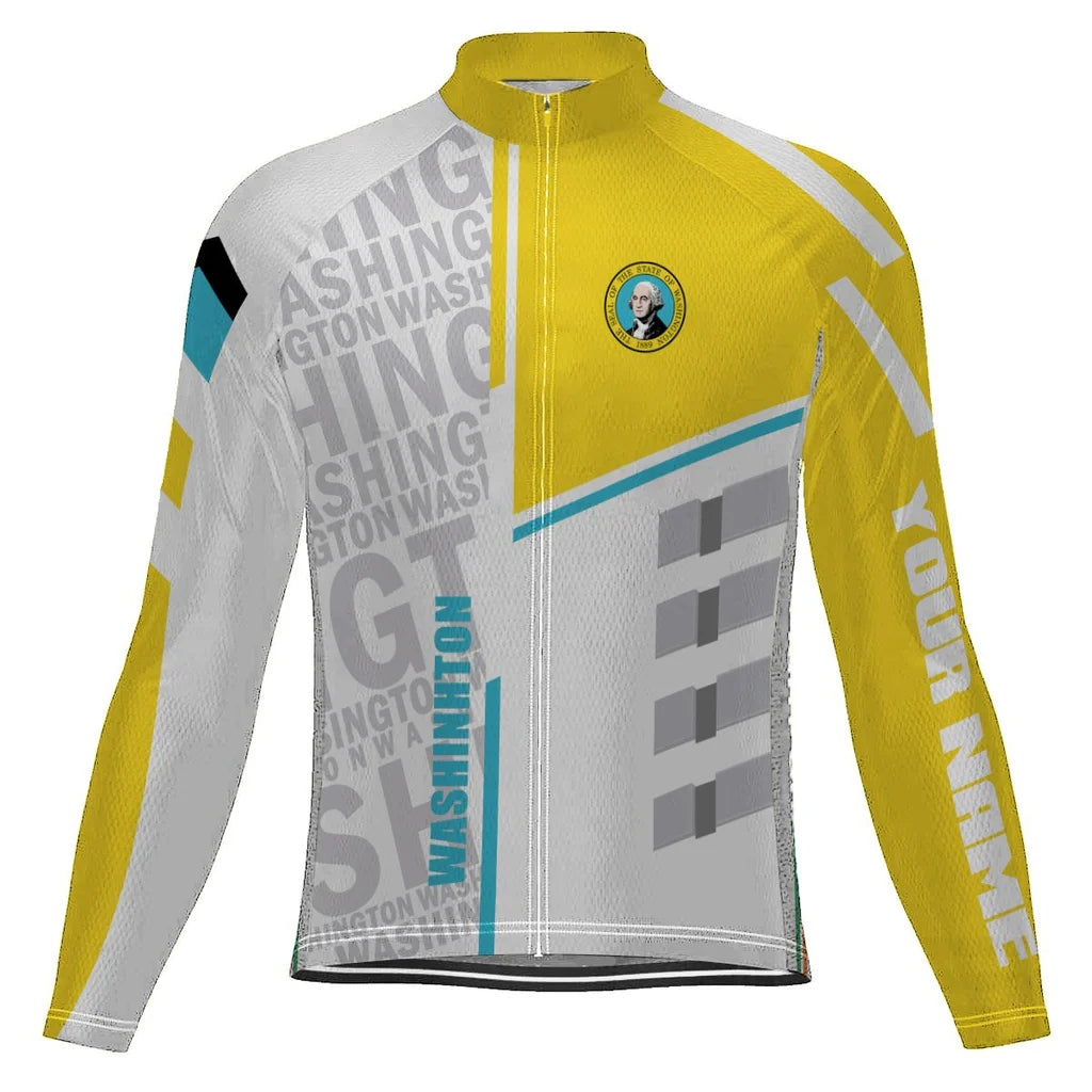 Customized Washington Men's Cycling Jersey Long Sleeve