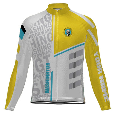 Customized Washington Men's Cycling Jersey Long Sleeve