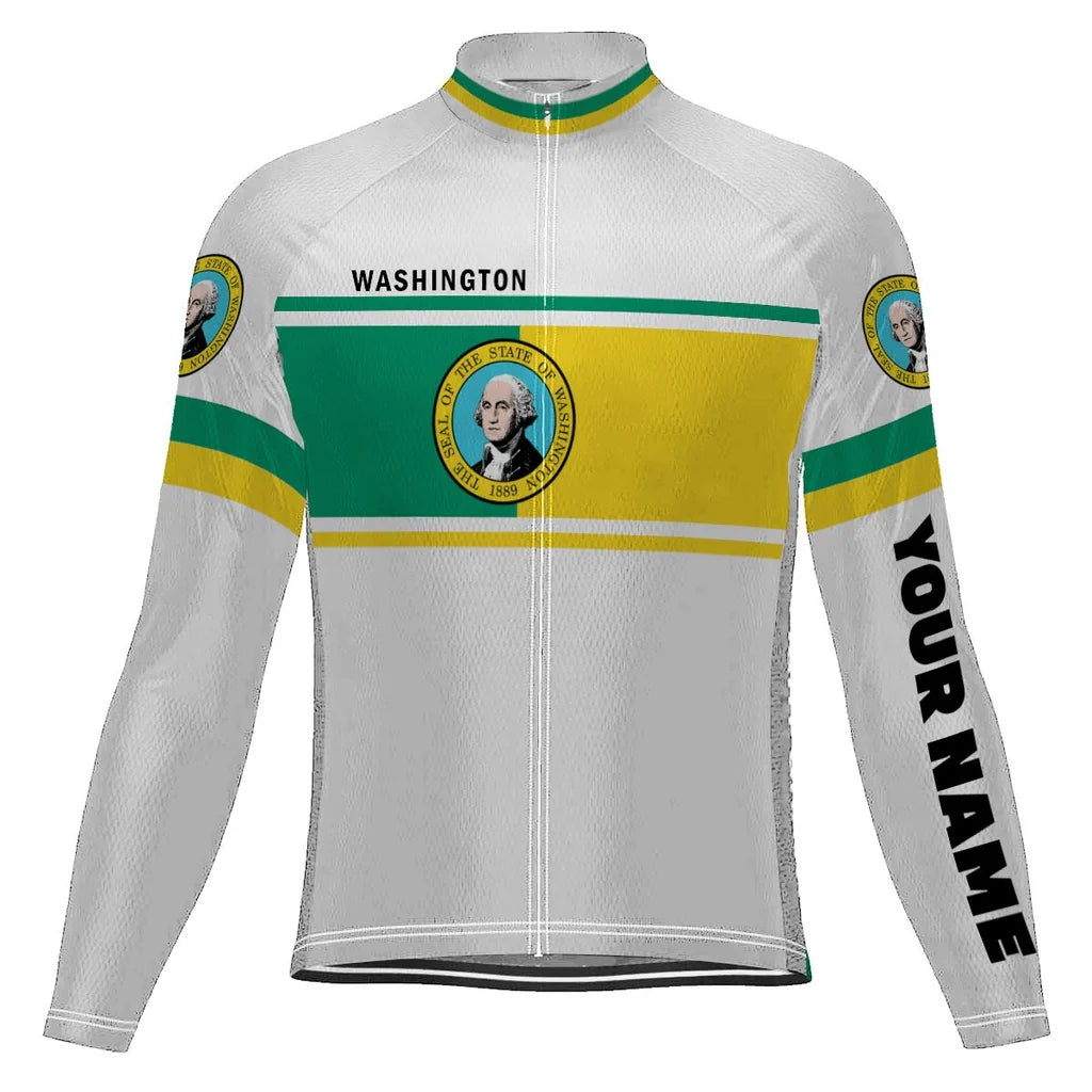Customized Washington Men's Cycling Jersey Long Sleeve