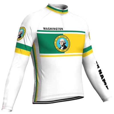 Customized Washington Men's Cycling Jersey Long Sleeve