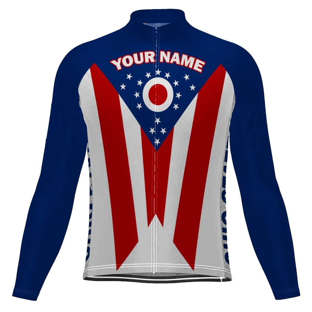 Personalized Ohio Men's Cycling Jersey Long Sleeve