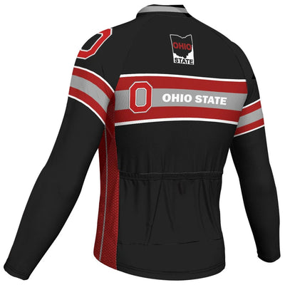Customized Ohio Men's Winter Thermal Fleece Cycling Jersey Long Sleeve