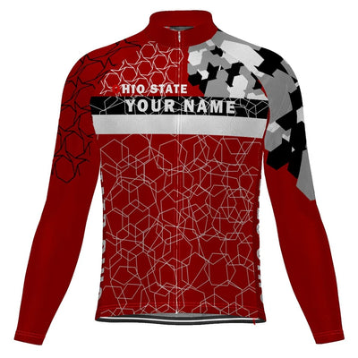 Customized Ohio Men's Winter Thermal Fleece Cycling Jersey Long Sleeve