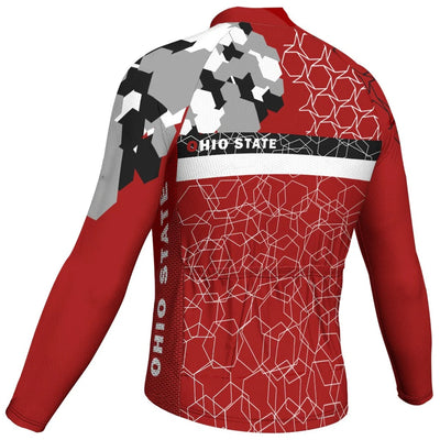 Customized Ohio Men's Winter Thermal Fleece Cycling Jersey Long Sleeve