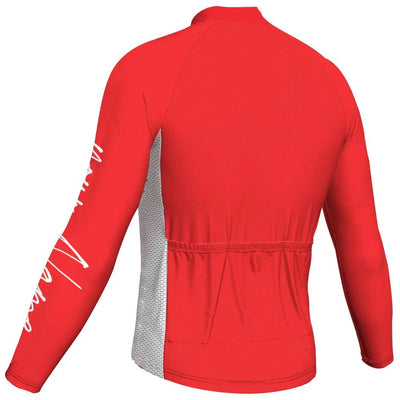 Customized Collection-Customized Christma Men's Winter Thermal Fleece Cycling Jersey Long Sleeve