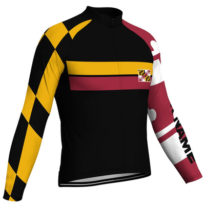 Customize Maryland Men's Cycling Jersey Long Sleeve