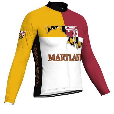 Customize Maryland Men's Cycling Jersey Long Sleeve